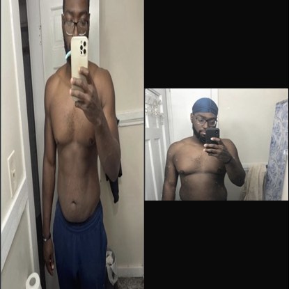 Darrious, before and after, 40lb